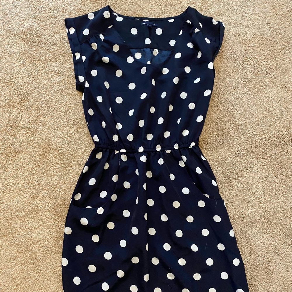Gap Blue Polka Dot Dress